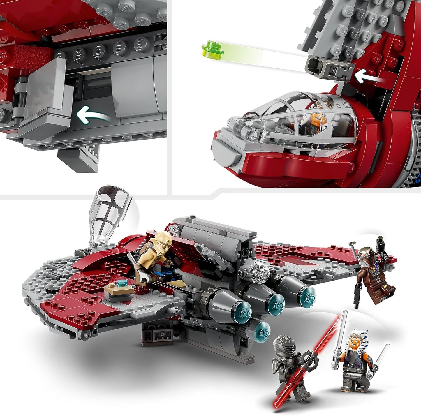 LEGO Star Wars 75362 Lanzadera Jedi T-6 de Ahsoka Tano Nave Estelar