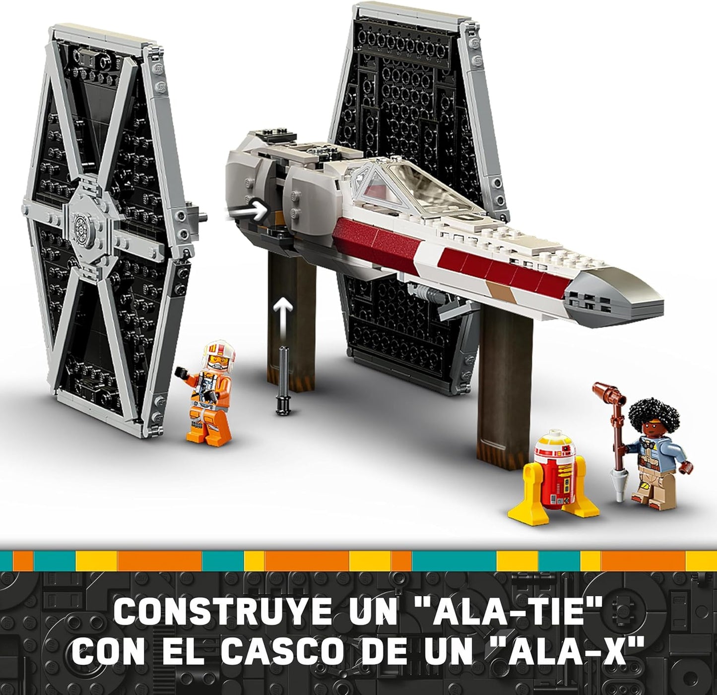 LEGO Star Wars 75393 Caza TIE y Ala-X Fusionados