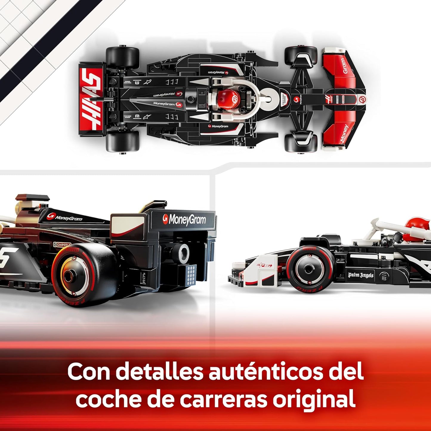 LEGO Speed Champions 77250 Coche de Carreras MoneyGram Haas F1 Team VF-24