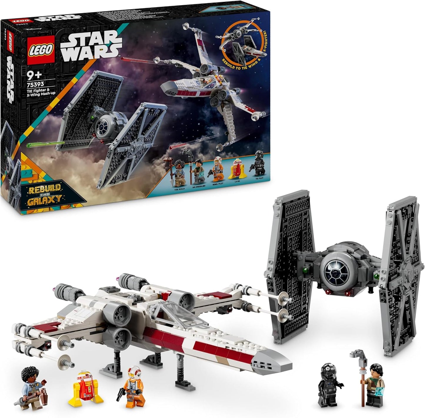 LEGO Star Wars 75393 Caza TIE y Ala-X Fusionados