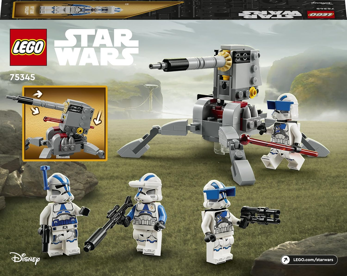 LEGO Star Wars 75345 Pack de Combate, Soldados Clon de la 501