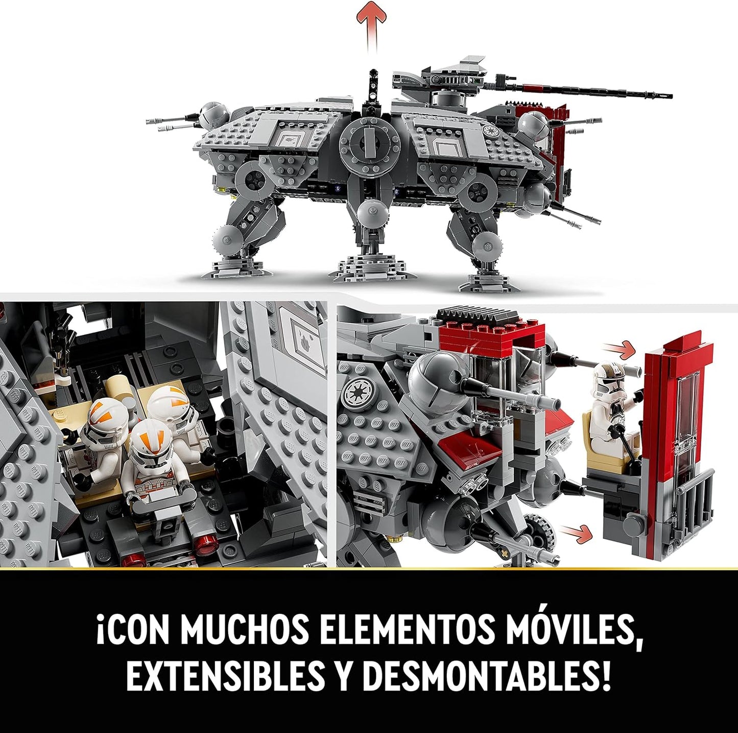 LEGO Star Wars 75337 Caminante AT-TE con Comandante Cody