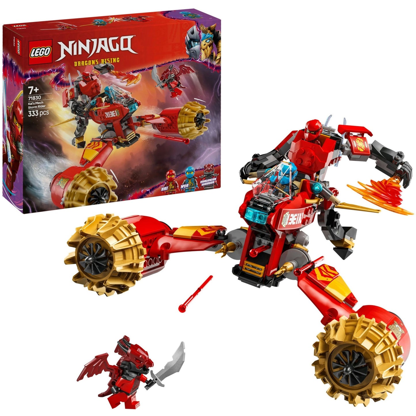 LEGO Ninjago 71830 Moto-Meca de la Tormenta de Kai